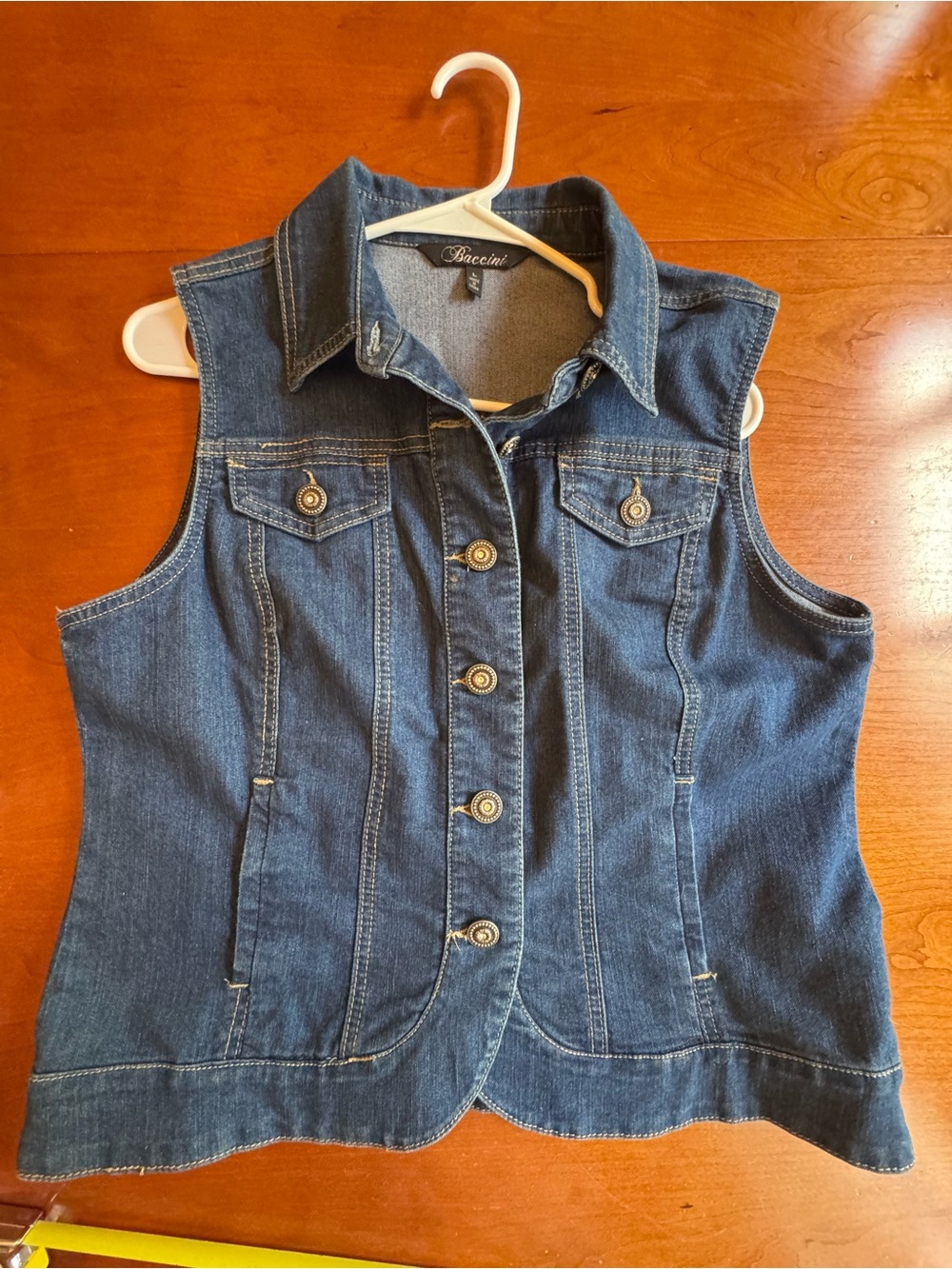 Baccini denim vest Size L - Picture 10 of 12